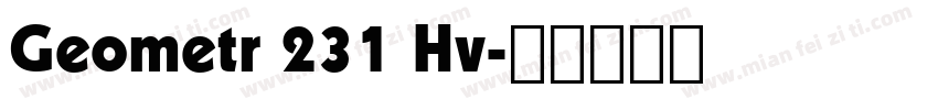 Geometr 231 Hv字体转换